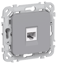 FLITE Розетка компьютерная RJ45 категория 6 UTP РК6-1-0-ФлС серый IEK