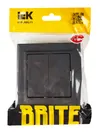 BRITE Switch 2-gang 10A assy VSR10-2-0-BrG graphite IEK5