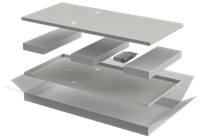 ITK LINEA N Комплект стенок боковых 800мм для шкафа 28U серый