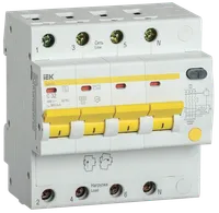 Дифференциальный автоматический выключатель АД14S 4Р 32А 300мА IEK