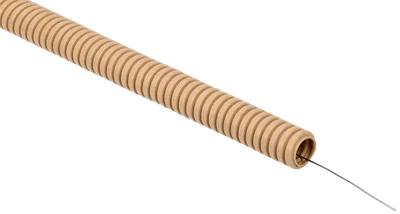 Corrugated pipes are used for laying hidden-type power and low-current lines inside buildings and structures. Due to the flexibility of the pipe, cable laying is carried out with minimal effort and practically does not require additional accessories. Pine color is ideal for wooden housing construction.