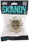 SKANDY Розетка с заземлением с защитными шторками 16А SK-R04B бежевый IEK1