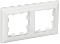 BRITE Frame 2-gang RU-2-Br white/white IEK