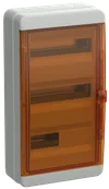 TEKFOR Корпус пластиковый КМПн-36 IP65 оранжевая прозрачная дверь IEK0