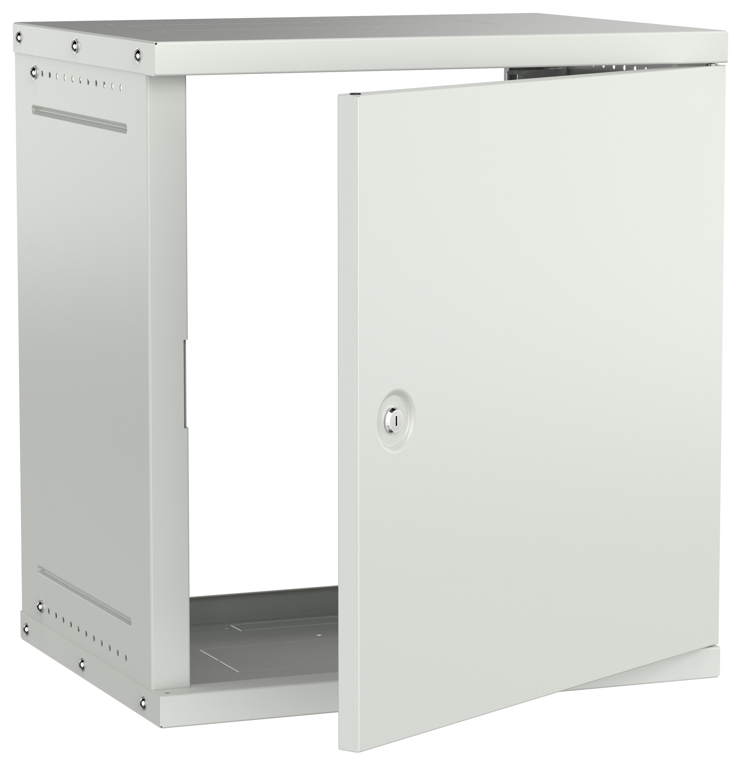 Шкаф настенный 19" 12U 600х450мм металлическая дверь серый GENERICA (LWE3-12U64-MF-G)