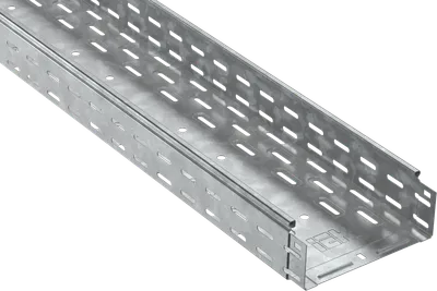 Perforated rolling trays are part of the metal cable support systems of the IEK group of companies. Tray perforated HDZ (manufactured by immersing the finished product in zinc melt). Designed for laying and protection of power and low-voltage cables. When used in conjunction with a cover, it provides maximum protection for the cable from external influences, dust. Depending on the version, the trays can be used both inside public, industrial buildings, structures and retail facilities, as well as outdoors under a canopy, in the open air, as well as in rooms with high humidity.
The IEK rolling tray system consists of straight elements and accessories designed to change the direction of the route, as well as covers and connecting elements of various sizes.
For safety requirements, the product complies with IEC 61537.