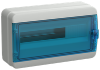 TEKFOR Корпус пластиковый КМПн-18 IP65 синяя прозрачная дверь IEK