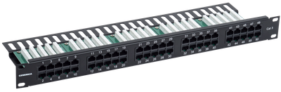 Патч-панель телефонная 1U кат.3 RJ45 50 портов (Krone) GENERICA