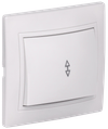 KVARTA Выключатель 1-клавишный проходной 10А ВСп10-1-0-КБ белый GENERICA0