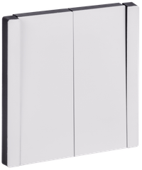 FORTE&PIANO Выключатель 2-клавишный проходной 10А FP207M металл белый IEK