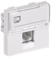 Розетка компьютерная РКИ-20-00-П RJ-45 UTP кат.5e (на 2 модуля) ПРАЙМЕР белая IEK0