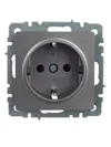 BRITE Socket with ground without shutters 16A PC11-1-0-BrS steel IEK1