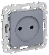 FLITE Розетка без заземления без защитных шторок безвинтовое крепление 10А РС01-1-ФлМ маренго IEK