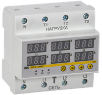 Voltage and current relay RNT-d three-phase 90mm 63A IEK