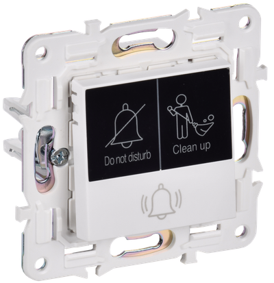 SKANDY Кнопка звонка с индикацией для отелей 10А SK-V17W арктический белый IEK