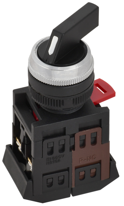 Переключатель АLС-22 черный длин. рукоят. 2 фиксированных положения I-O NO+NC GENERICA