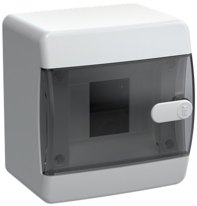 UNION Compact Корпус пластиковый ЩРН-П-4 IP41 черная прозрачная дверь IEK