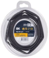 Трубка термоусадочная ТТУ нг-LS 6/3 черная (2м/упак) IEK