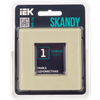 SKANDY Рамка 1-местная SK-F21B стекло беж. IEK1