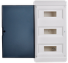 TEKFOR Корпус пластиковый ЩРВ-П-36 IP41 черная прозрачная дверь IEK3