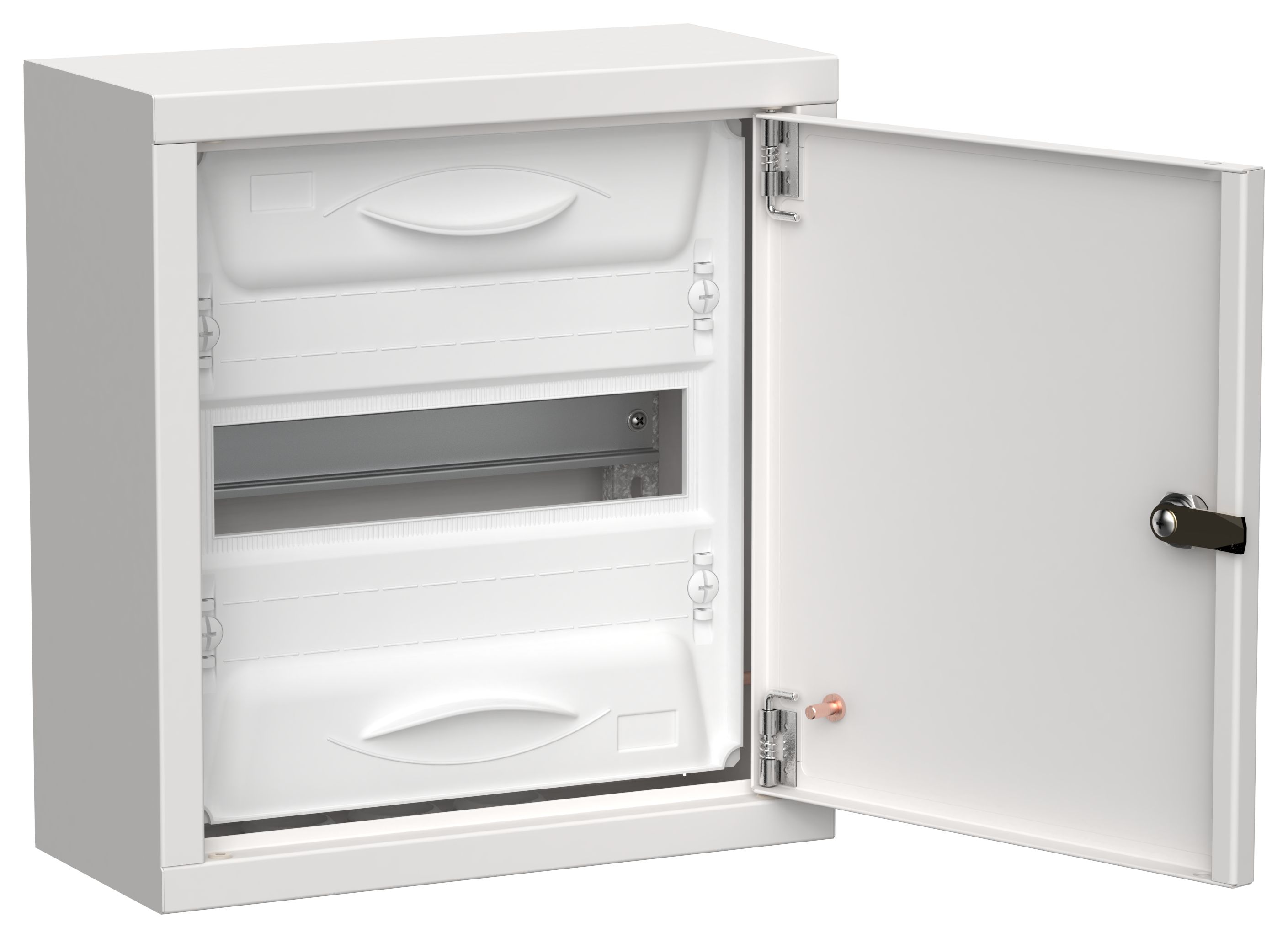 TITAN 5 Корпус металлический ЩРн-12 (1х12) 335х310х140мм IP31 белый (одна дверь) IEK (TI5-50-N-012-31)