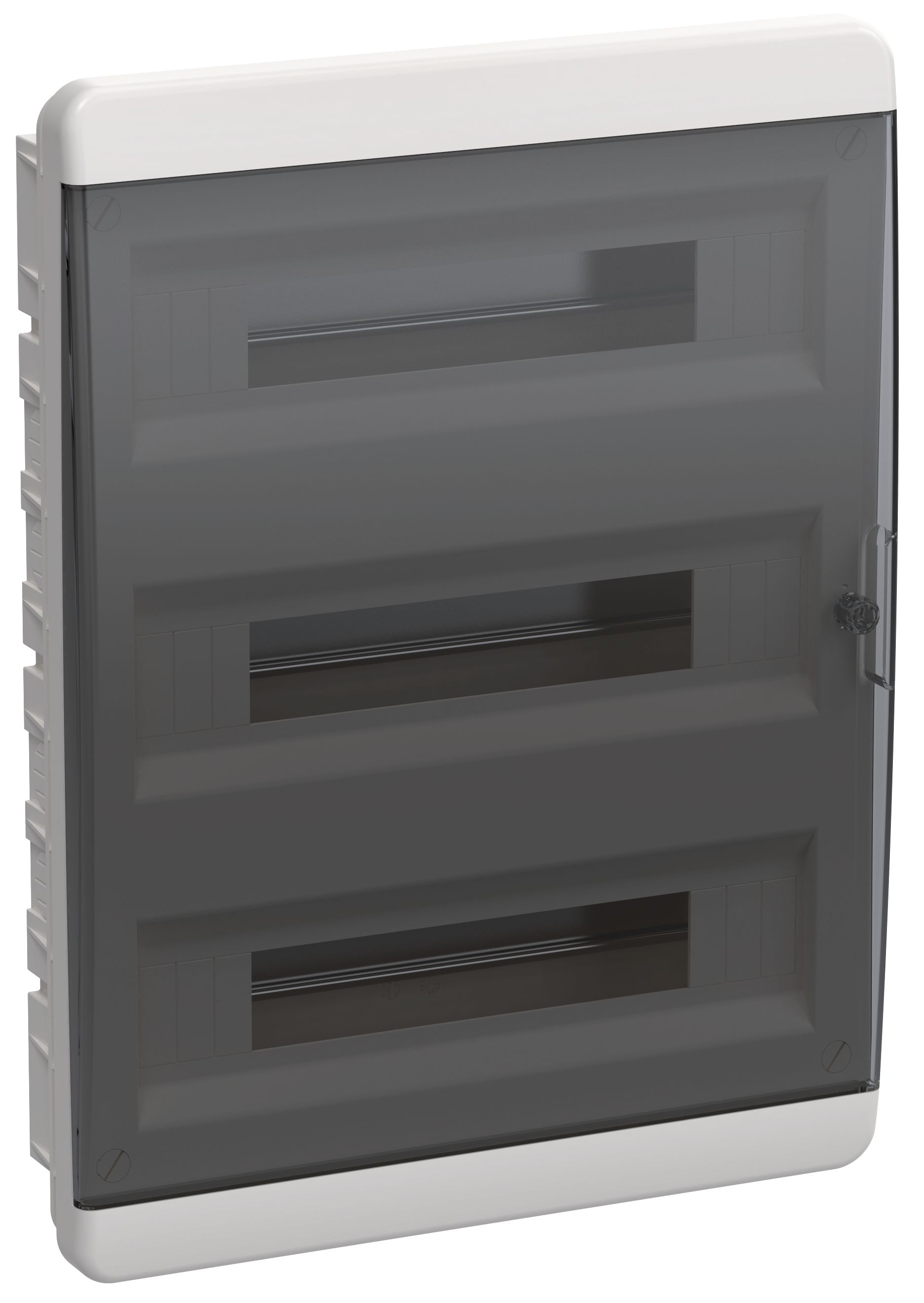 TEKFOR Корпус пластиковый ЩРВ-П-54 IP41 черная прозрачная дверь IEK