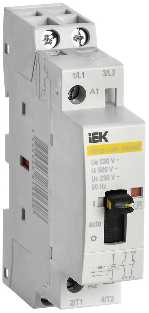 Контактор модульный с ручным управлением КМ20-11МР AC KARAT IEK (MKK12-20-11)