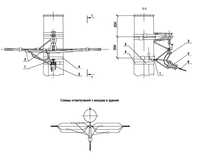 Ответвление в одну сторону СИП4-4 к вводам в здание от промежуточной одноцепной деревянной опоры IEK