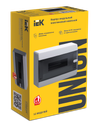 UNION Compact Корпус пластиковый ЩРН-П-12 IP41 черная прозрачная дверь IEK1