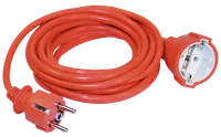 Portable cords with plug and socket USH-01RV orange P+PE 3x1,0/5 meters IEK