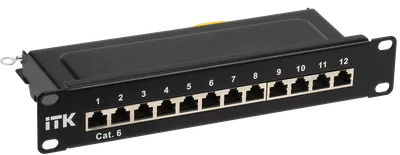 ITK 1U патч-панель кат.6 STP 12 портов 10" (Dual IDC)