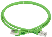 ITK Коммутационный шнур кат.6A S/FTP LSZH 1м standart 50мкд зеленый