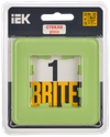 BRITE Рамка 1-местная РУ-1-2-Бр стекло эко грин RE IEK1