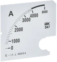 Шкала сменная для амперметра Э47 4000/5А класс точности 1,5 96х96мм IEK