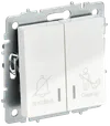 BRITE 2-gang switch with indication for hotels 10А ВС10-2-9-BrB white IEK0