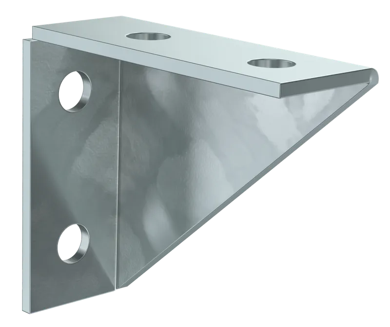 Double reinforced mounting angle for STRUT profile EZ IEK