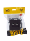 BRITE Розетка двойная RJ11+RJ45 кат.5E РК/Т12-БрТБ темная бронза IEK6