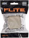 FLITE Grounded socket with protective shutters and cover screwless fastening 16A IP44 RSshkr11-1-44-FlSh champagne IEK1