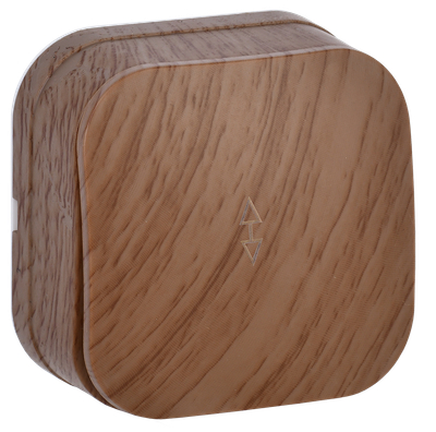 GLORY Выключатель 1-клавишный для открытой установки проходной 10А ВСп10-1-0-ХД дуб IEK