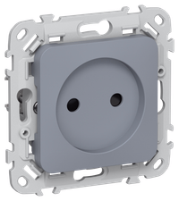 FLITE Розетка без заземления с защитными шторками безвинтовое крепление 10А РСш01-1-ФлМ маренго IEK