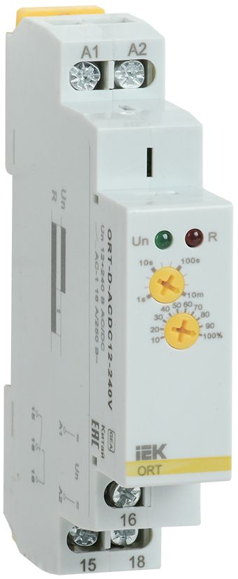 Реле задержки выключения при снятии питания ORT 12-240В AC/DC IEK (ORT-D-ACDC12-240V)
