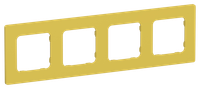 FLITE Рамка 4-местная РУ-4-К-ФлЖК желтый карри IEK
