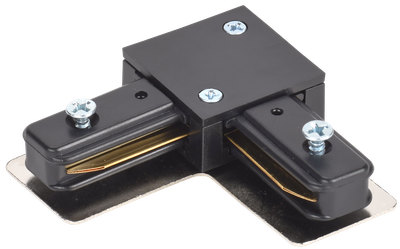 Соединитель L-образный внутренний для однофазного шинопровода черный IEK