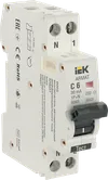 ARMAT Автоматический выключатель дифференциального тока B06S 1P+NP C6 30мА тип A (18мм) IEK0