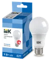 LED lamp A60 pear 9W 230V 6500K E27 IEK0