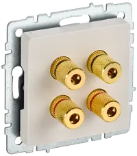 BRITE Audio socket 4gang PA10-BrKr beige IEK