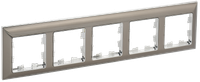 BRITE Рамка 5-местная РУ-5-Бр хром/никель IEK