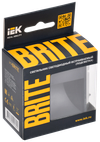 BRITE Подсветка светодиодная встраиваемая ПЛ20-БрГ графит IEK1