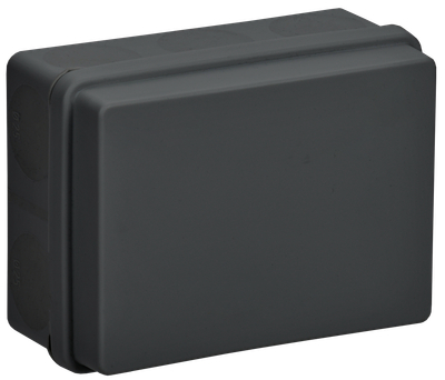 Коробка распаячная двухкомпонентная КМ42441 для открытой проводки безгалогенная (HF) 150х110х70мм IP67 10 вводов черная IEK