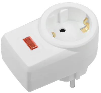Power filter SF-01 1 socket 2P+PE 16A white IEK
